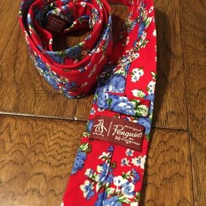 An Original Penguin red floral tie